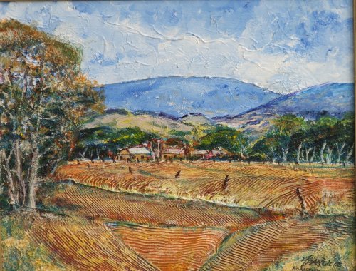 Dry Autumn, Textured Study for Dry Grass