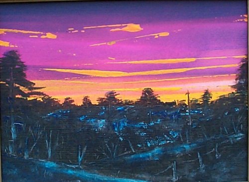 Sunset over the Evelyn Township