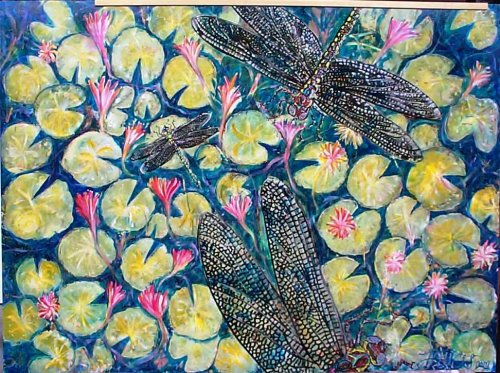 Dragonflies above the Lily Pond
