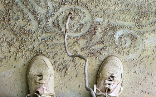 Doodles in the sand - detail